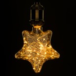 GLOBOSTAR® DECOSTAR 99225 Λάμπα E27 DSC125 LED 2W 150lm 360° AC 220-240V IP20 Ultra Θερμό Λευκό 2200K - Copper String Chip - Μελί - Μ15 x Π6 x Υ18cm - 3 Χρόνια Εγγύηση