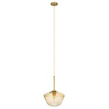 GLOBOSTAR® AMARIS 00870 Μοντέρνο Κρεμαστό Φωτιστικό Οροφής με Ντουί 1 x E27 AC 220-240V IP20 - Χρυσό & Μελί - Μ30 x Π30 x Y22cm