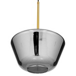 GLOBOSTAR® AMARIS 00873 Μοντέρνο Κρεμαστό Φωτιστικό Οροφής με Ντουί 1 x E27 AC 220-240V IP20 - Χρυσό & Μαύρο Φιμέ - Μ30 x Π30 x Y22cm