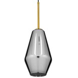 GLOBOSTAR® AMARIS 00874 Μοντέρνο Κρεμαστό Φωτιστικό Οροφής με Ντουί 1 x E27 AC 220-240V IP20 - Χρυσό & Μαύρο Φιμέ - Μ17 x Π17 x Υ30cm