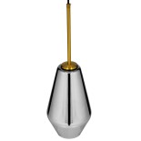 GLOBOSTAR® AMARIS 00874 Μοντέρνο Κρεμαστό Φωτιστικό Οροφής με Ντουί 1 x E27 AC 220-240V IP20 - Χρυσό & Μαύρο Φιμέ - Μ17 x Π17 x Υ30cm