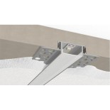 GloboStar® PLASTERBOARD-PROFILE 70819-3M Προφίλ Αλουμινίου - Βάση & Ψύκτρα Ταινίας LED με Λευκό Γαλακτερό Κάλυμμα - Χωνευτή Χρήση σε Γυψοσανίδα - Trimless - Πατητό Κάλυμμα - Ασημί - 3 Μέτρα - Πακέτο 5 Τεμαχίων - Μ300 x Π6.7 x Υ1.4cm