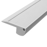 GloboStar® STAIR-PROFILE 70823-2M Προφίλ Αλουμινίου - Βάση & Ψύκτρα Ταινίας LED με Λευκό Γαλακτερό Κάλυμμα - Χρήση σε Σκαλοπάτια - Πατητό Κάλυμμα - Ασημί - 2 Μέτρα - Μ200 x Π6 x Υ2.1cm