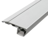 GloboStar® STAIR-PROFILE 70823-2M Προφίλ Αλουμινίου - Βάση & Ψύκτρα Ταινίας LED με Λευκό Γαλακτερό Κάλυμμα - Χρήση σε Σκαλοπάτια - Πατητό Κάλυμμα - Ασημί - 2 Μέτρα - Μ200 x Π6 x Υ2.1cm