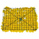 GloboStar® 78317 Συνθετικό Πάνελ Λουλουδιών - Κάθετος Κήπος Ορτανσία Κίτρινο Μ60 x Υ40 x Π5cm