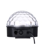 GloboStar® 79602 LED Party Disco Μπάλα με Περιστρεφόμενα Φωτορυθμικά Εφέ Πολύχρωμη RGB DMX512 20W με Sound Control Activated Εφέ και με Ασύρματο Χειριστήριο AC 230V IP20 Φ17 x Υ15cm