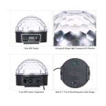 GloboStar® 79602 LED Party Disco Μπάλα με Περιστρεφόμενα Φωτορυθμικά Εφέ Πολύχρωμη RGB DMX512 20W με Sound Control Activated Εφέ και με Ασύρματο Χειριστήριο AC 230V IP20 Φ17 x Υ15cm