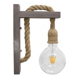 GLOBOSTAR® KENSI 00879 Boho Φωτιστικό Τοίχου - Απλίκα με Ντουί 1 x E27 AC 220-240V IP20 - Καφέ & Μπεζ - Μ7 x Π20 x Υ30cm