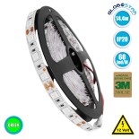 GloboStar® 70025 Ταινία LED SMD 5050 5m 14.4W/m 60LED/m 1454lm/m 120° DC 12V IP20 Πράσινο - 5 Χρόνια Εγγύηση