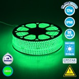 GloboStar® 70505 Slim Ταινία Μονής Σειράς Epistar LED SMD 2835 1m 12W/m 96LED/m 1572lm/m 120° DC 230V Αδιάβροχη IP68 Πράσινο Dimmable
