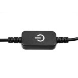 GloboStar® 73304 LED Dimmer Αφής με Διακόπτη On/Off Μαύρο DC 12-24V Max 120W