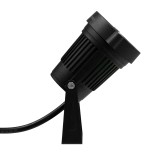GloboStar® 75585 Προβολάκι Κήπου Καρφωτό - Δαπέδου Bridgelux COB LED 10W 1000lm 35° DC 12V Αδιάβροχο IP67 Ultra Κόκκινο Dimmable