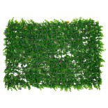 GloboStar® 78408 Artificial - Συνθετικό Τεχνητό Διακοσμητικό Πάνελ Φυλλωσιάς - Κάθετος Κήπος Καυκάσιο Πυξάρι Πολύχρωμα Λουλούδια Πράσινο Μ60 x Υ40 x Π8cm