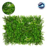 GloboStar® 78412 Artificial - Συνθετικό Τεχνητό Διακοσμητικό Πάνελ Φυλλωσιάς - Κάθετος Κήπος Καυκάσιο Πυξάρι - Φτέρη - Tokyo sun Πράσινο Μ60 x Υ40 x Π9cm