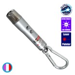 GloboStar® 79007 Μπρελόκ Φακός LED με Laser Point και UV για Έλεγχο Χαρτονομισμάτων