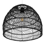 GLOBOSTAR® MALIBU 00969 Boho Κρεμαστό Φωτιστικό Οροφής με Ντουί 1 x E27 AC 220-240V IP20 - Μαύρο - Μ40 x Π40 x Υ35cm