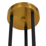 GLOBOSTAR® VELVET 00994 Μοντέρνο Κρεμαστό Φωτιστικό Οροφής με Ντουί 6 x G9 AC 220-240V IP20 - Μαύρο & Χρυσό - Μ80 x Π80 x Υ85cm