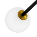 GLOBOSTAR® VELVET 00994 Μοντέρνο Κρεμαστό Φωτιστικό Οροφής με Ντουί 6 x G9 AC 220-240V IP20 - Μαύρο & Χρυσό - Μ80 x Π80 x Υ85cm