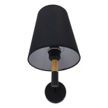 GLOBOSTAR® LYDFORD 01432 Μοντέρνο Φωτιστικό Τοίχου - Απλίκα με Ντουί 1 x E27 AC 220-240V IP20 - Μαύρο & Μπεζ - Μ20 x Π28 x Υ36cm