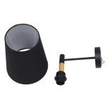 GLOBOSTAR® LYDFORD 01432 Μοντέρνο Φωτιστικό Τοίχου - Απλίκα με Ντουί 1 x E27 AC 220-240V IP20 - Μαύρο & Μπεζ - Μ20 x Π28 x Υ36cm