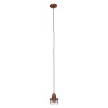 GLOBOSTAR® MANHATTAN 01453 Μοντέρνο Κρεμαστό Φωτιστικό Οροφής με Ντουί 1 x E27 AC 220-240V IP20 - Χάλκινο - Μ11 x Π11 x Υ14cm
