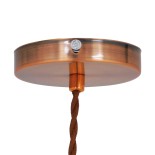 GLOBOSTAR® MANHATTAN 01453 Μοντέρνο Κρεμαστό Φωτιστικό Οροφής με Ντουί 1 x E27 AC 220-240V IP20 - Χάλκινο - Μ11 x Π11 x Υ14cm