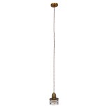 GLOBOSTAR® MANHATTAN 01454 Μοντέρνο Κρεμαστό Φωτιστικό Οροφής με Ντουί 1 x E27 AC 220-240V IP20 - Μπρούτζινο - Μ11 x Π11 x Υ14cm