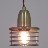 GLOBOSTAR® MANHATTAN 01455 Μοντέρνο Κρεμαστό Φωτιστικό Οροφής με Ντουί 1 x E27 AC 220-240V IP20 - Μπρούτζινο - Μ11 x Π11 x Υ14cm