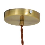GLOBOSTAR® MANHATTAN 01455 Μοντέρνο Κρεμαστό Φωτιστικό Οροφής με Ντουί 1 x E27 AC 220-240V IP20 - Μπρούτζινο - Μ11 x Π11 x Υ14cm