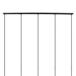 DIY Ροζέτα Φωτιστικού Μαύρη Ορθογώνια 1500x50mm με 5 Τρύπες GloboStar 90826