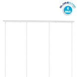 DIY Ροζέτα Φωτιστικού Λευκή Ορθογώνια 1200x50mm με 4 Τρύπες GloboStar 90825