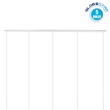 DIY Ροζέτα Φωτιστικού Λευκή Ορθογώνια 1500x50mm με 5 Τρύπες GloboStar 90827