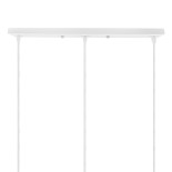 DIY Ροζέτα Φωτιστικού Λευκή Ορθογώνια 500x50mm με 3 Τρύπες GloboStar 90823
