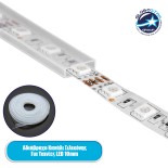 GloboStar® 70903 Αδιάβροχο IP68 Κανάλι Σιλικόνης 12mm για Ταινίες LED 10mm
