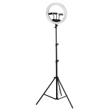 GloboStar® 75804 Professional Digital Ring Light Φ36cm LED SMD 50W 5000lm 180° AC 230V με Καλώδιο Τροφοδοσίας Πρίζας - Ασύρματο Χειριστήριο RF 2.4Ghz Εναλλαγής Χρωμάτων & 3 Βάσεις Τηλεφώνου - Πολύχρωμο RGBW+WW Dimmable