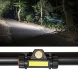GloboStar® 79064 Φακός Κεφαλής & Ποδηλάτου Επαναφορτιζόμενος LED CREE COB XML2-T6 Chip 25 Watt 2500lm με 1 x 18650 Μπαταρία 3400mAh και με Καλώδιο Φόρτισης USB Ψυχρό Λευκό 6000K