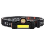 GloboStar® 79064 Φακός Κεφαλής & Ποδηλάτου Επαναφορτιζόμενος LED CREE COB XML2-T6 Chip 25 Watt 2500lm με 1 x 18650 Μπαταρία 3400mAh και με Καλώδιο Φόρτισης USB Ψυχρό Λευκό 6000K