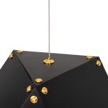 GloboStar® WELLES Replica 00797 Μοντέρνο Κρεμαστό Φωτιστικό Ράγα Πολύφωτο 6 x E14 IP20 Μαύρο & Χρυσό Μέταλλο - Μ98 x Π32 x Υ30cm