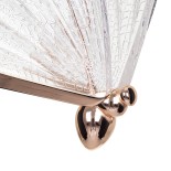 GLOBOSTAR® BUTTERFLY 01650 Μοντέρνο Κρεμαστό Φωτιστικό Οροφής LED 10W 800lm 360° AC 220-240V IP20 Θερμό Λευκό 2700K - Lumileds SMD Chip - Ροζ Χρυσό & Διάφανο - Μ20 x Π17 x Y24cm - 2 Χρόνια Εγγύηση