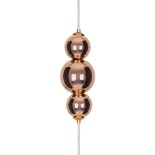 GLOBOSTAR® BUTTERFLY 01650 Μοντέρνο Κρεμαστό Φωτιστικό Οροφής LED 10W 800lm 360° AC 220-240V IP20 Θερμό Λευκό 2700K - Lumileds SMD Chip - Ροζ Χρυσό & Διάφανο - Μ20 x Π17 x Y24cm - 2 Χρόνια Εγγύηση