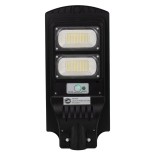 GloboStar® 71551 Αυτόνομο Ηλιακό Φωτιστικό Δρόμου Street Light LED SMD 100W 8000lm με Ενσωματωμένη Μπαταρία Li-ion 5500mAh - Φωτοβολταϊκό Πάνελ με Αισθητήρα Ημέρας-Νύχτας PIR Αισθητήρα Κίνησης Αδιάβροχο IP65 Ψυχρό Λευκό 6000K