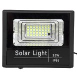 GloboStar® HERMES 71554 Αυτόνομος Ηλιακός Προβολέας LED SMD 25W 2000lm με Ενσωματωμένη Μπαταρία 3000mAh - Φωτοβολταϊκό Πάνελ με Αισθητήρα Ημέρας-Νύχτας και Ασύρματο Χειριστήριο RF 2.4Ghz Αδιάβροχος IP66 Ψυχρό Λευκό 6000K - 3 Χρόνια Εγγύηση