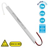 GloboStar® 73014 Μεταλλικό Τροφοδοτικό PELV Ultra Slim για Προϊόντα LED 75W 3.1A - AC 220-240V σε DC 24V - IP20 Μ31 x Π1.8 x Υ1.8cm - 3 Years Warranty