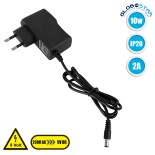 GloboStar® 73087 Πλαστικό Τροφοδοτικό SELV για Προϊόντα LED 10W 2A - AC 220-240V σε DC 5V - IP20 L7 x W2.7 x H7.5cm - 2 Years Warranty