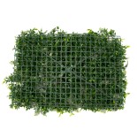 GloboStar® 78407 Artificial - Συνθετικό Τεχνητό Διακοσμητικό Πάνελ Φυλλωσιάς - Κάθετος Κήπος Ίληξ - Νάνος Φτέρη - Κοράλι - Κουφέα Πράσινο Μ60 x Υ40 x Π10cm