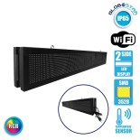 GloboStar® 90315 Κυλιόμενη Ψηφιακή Επιγραφή P10 LED SMD AC 220-240V με Wi-Fi - Αδιάβροχή IP65 - Διπλής Όψης - Μ168 x Π12 x Υ24cm RGBW