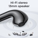 GloboStar® 87055 JOYROOM Originals JR-T13 Bilateral TWS Earphones με Θήκη Φόρτισης True Wireless Bluetooth V5.0 Binaural Συμβατό με iOS & Android Μαύρο