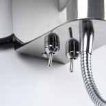 GLOBOSTAR® ELEGANT 01492 Μοντέρνο Φωτιστικό Τοίχου - Απλίκα Ξενοδοχείου Reading Light με Ντουί 1 x E27 LED 3W 360lm 36° AC 220-240V IP20 Θερμό Λευκό 2700K - Bridgelux COB Chip - Χρώμιο & Μαύρο - Μ26 x Π16.5 x Υ33cm - 2 Χρόνια Εγγύηση