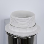 GLOBOSTAR® ELEGANT 01493 Μοντέρνο Φωτιστικό Τοίχου - Απλίκα Ξενοδοχείου Reading Light με Ντουί 1 x E27 LED 3W 360lm 36° AC 220-240V IP20 Θερμό Λευκό 2700K - Bridgelux COB Chip - Ασημί & Λευκό - Μ26 x Π16.5 x Υ33cm - 2 Χρόνια Εγγύηση