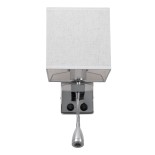 GLOBOSTAR® ELEGANT 01495 Μοντέρνο Φωτιστικό Τοίχου - Απλίκα Ξενοδοχείου Reading Light με Ντουί 1 x E27 LED 3W 360lm 36° AC 220-240V IP20 Θερμό Λευκό 2700K - Bridgelux COB Chip - Χρώμιο & Λευκό - Μ17 x Π21 x Υ43cm - 2 Χρόνια Εγγύηση